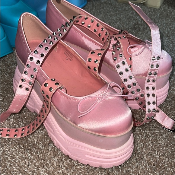 Current Mood Shoes - Used current mood Pink Platform Studded Women's Shoes